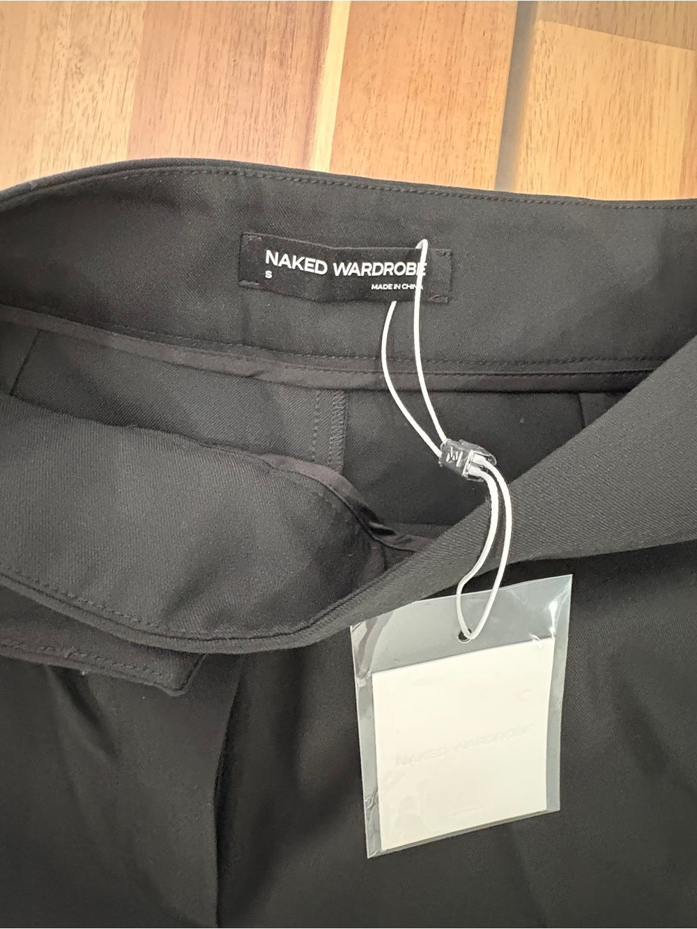 NWT naked wardrobe Sz S Black Wide-Leg High-Rise Trousers - Picture 5 of 16